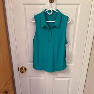 Athleta Polo Tank Green NWT Size Large